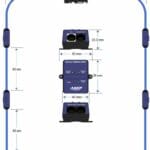 Zeichnung des THMS-V2 Rack Thermal Map Sensor von AKCP